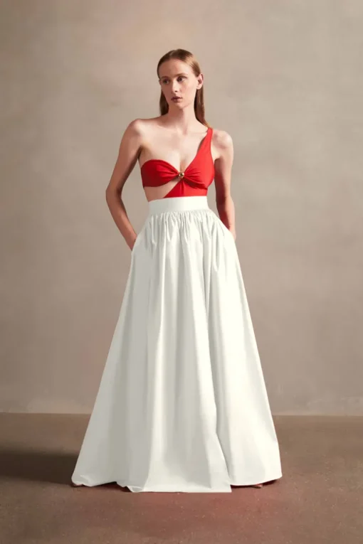 Solid Long Skirt