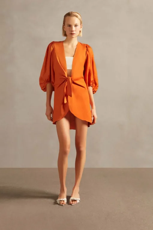 Solid Shirt With Voluminous Sleeves