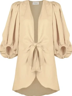 Solid Shirt With Voluminous Sleeves