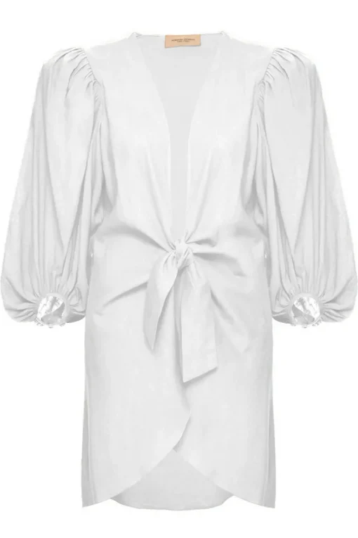 Solid Shirt With Voluminous Sleeves
