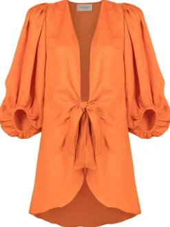 Solid Shirt With Voluminous Sleeves