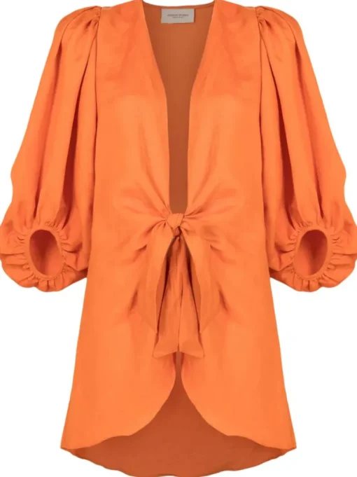 Solid Shirt With Voluminous Sleeves