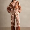 Spray Of Flower Voluminous Sleeves Shirt