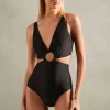 Timeless Cut-Out Swimsuit With Hoops