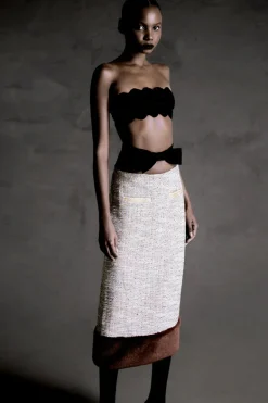 Tweed Midi Skirt