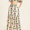 Twisted Flower Long Skirt