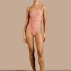 Vintage Lily One-Shoulder Swimsuit With Hoop
