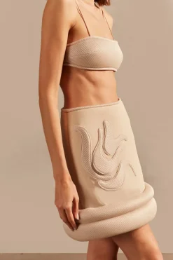 Vintage Lily Solid Appliqué Skirt