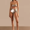 Vintage Lily Solid High-Waisted Bandeau Bikini