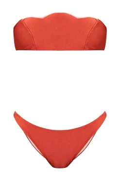 Vintage Lily Solid Strapless Bikini