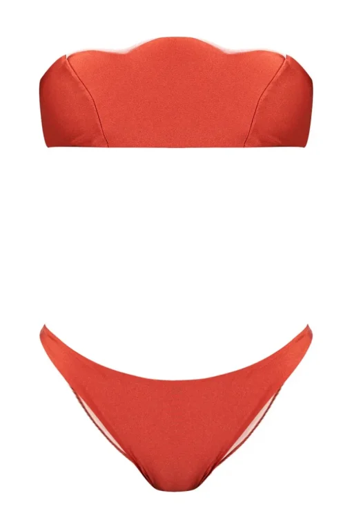 Vintage Lily Solid Strapless Bikini