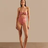 Vintage Lily Strapless Swimsuit With Hoops