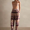 Vintage Waves Carrot Pants