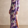 Wave Side Slit Long Dress