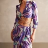 Wave Wraparound Blouse