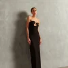 Waves Strapless Long Dress