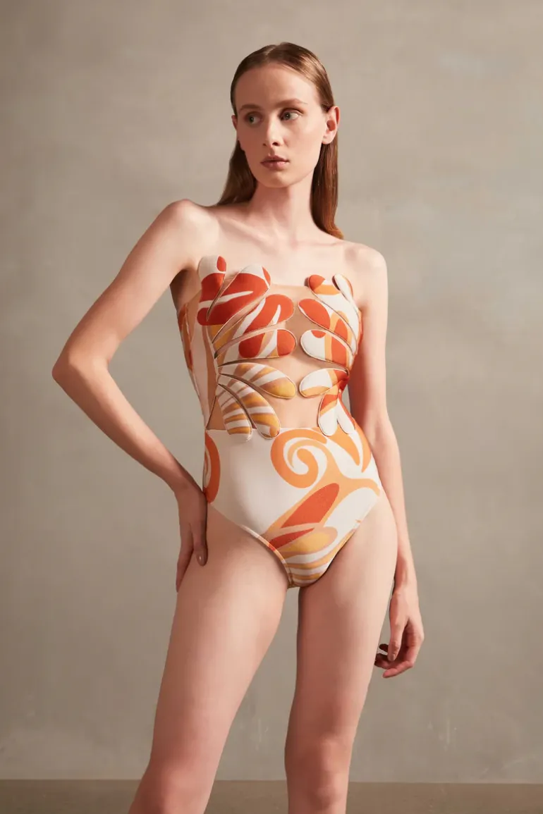 Algae Strapless Swimsuit