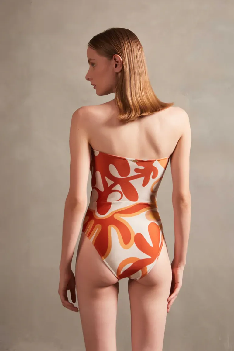 Algae Strapless Swimsuit