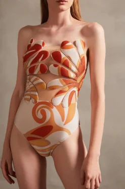 Algae Strapless Swimsuit