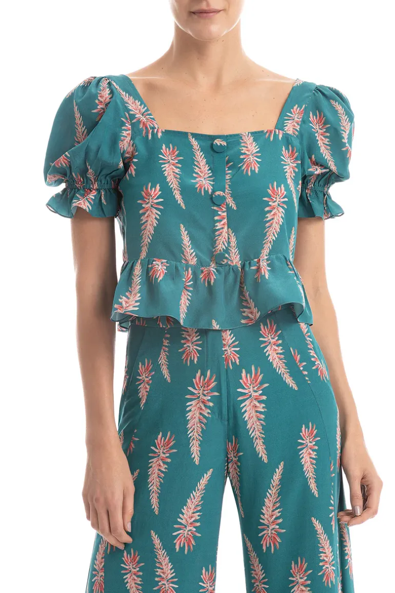 Aloe Vera Cropped Blouse