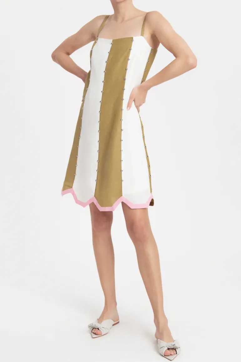 Bicolor Short Dress