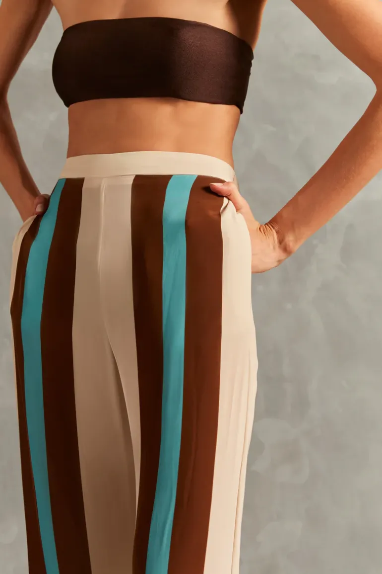 Bold Stripes Wide-Leg Pants