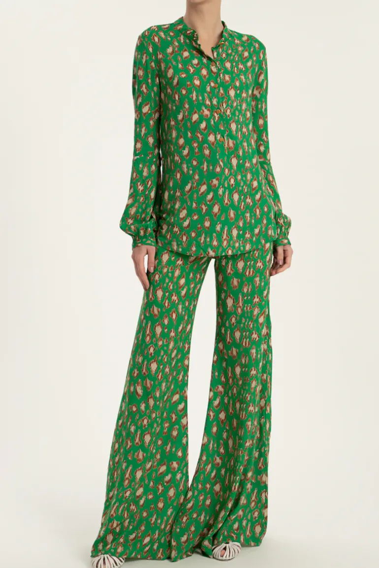 Brush Leopard Print Viscose Shirt