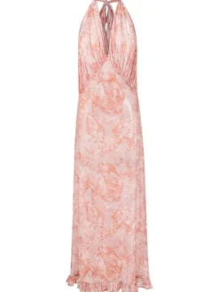 Bulles De Mer Halterneck Long Dress