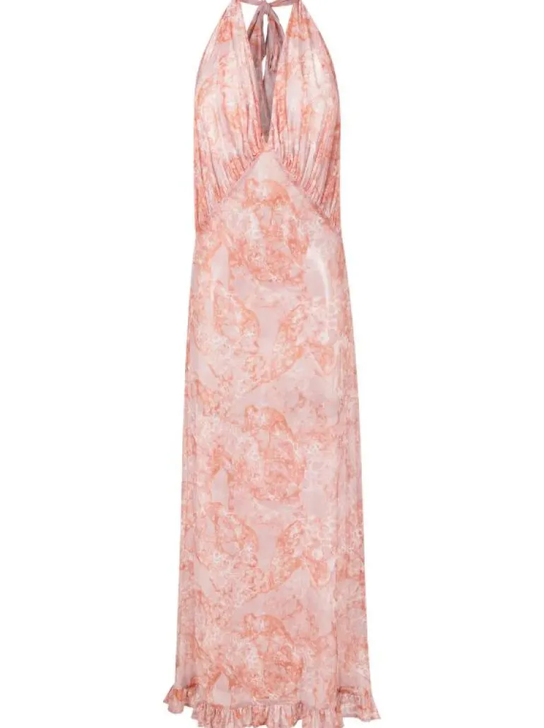 Bulles De Mer Halterneck Long Dress
