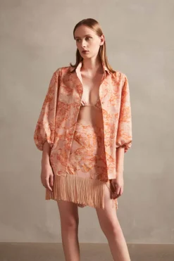 Bulles De Mer Mini Skirt With Fringes