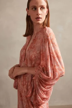 Bulles De Mer Puff Sleeve Long Dress