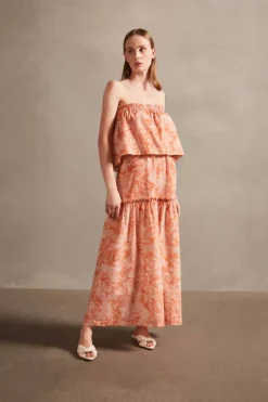 Bulles De Mer Ruffled Long Dress