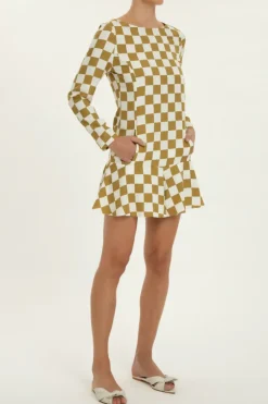 Carre Vintage Long-Sleeved Ruff Jumpsuit