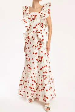 Cherry Bomb Ruffled Long Dress
