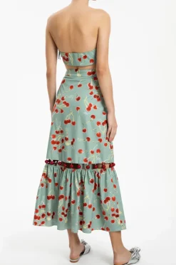 Cherry Bomb Strapless Top