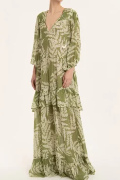 Classic Foliage Maxi Dress