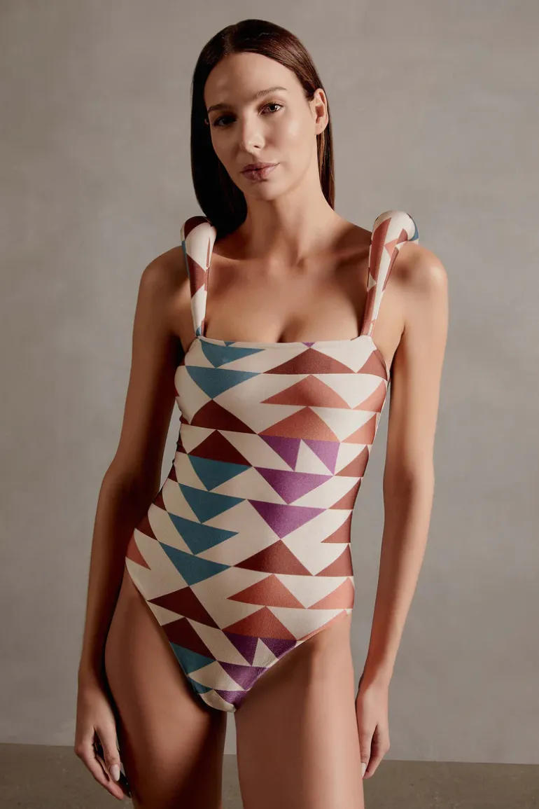 Colibri Shoulder-Pad Swimsuit