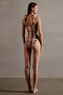 Colibri Shoulder-Pad Swimsuit