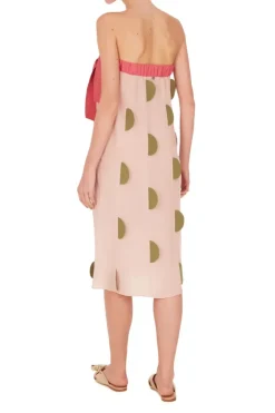 Colors Strapless Midi Dress