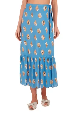 Conchiglie Midi Skirt With Ruffles