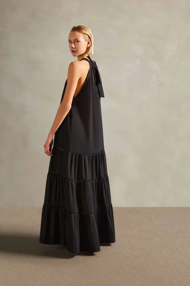 Cotton Chambray Long Dress