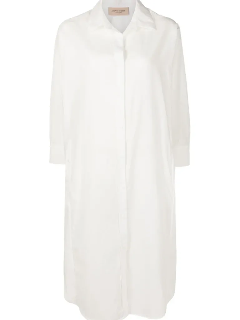 Cotton Chambray Midi Chemise Dress