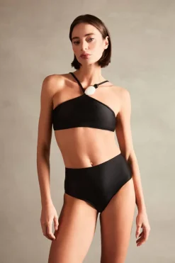 Deco Solid High-Waisted Bikini