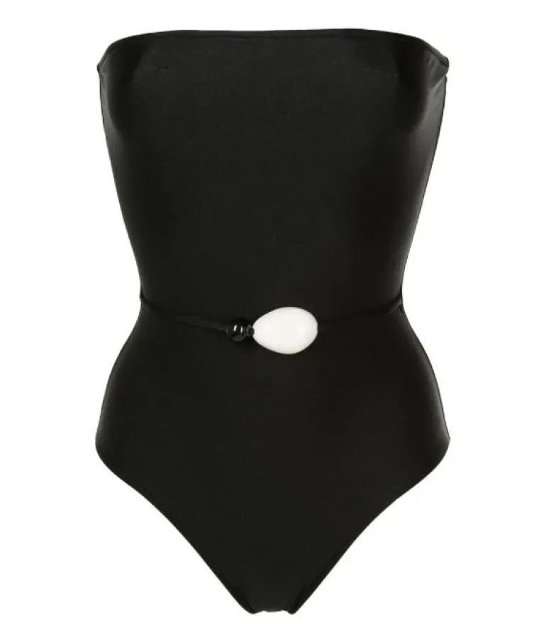 Deco Solid Strapless Swimsuit