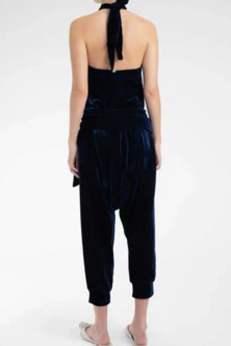 Drop-crotch Velvet Pants