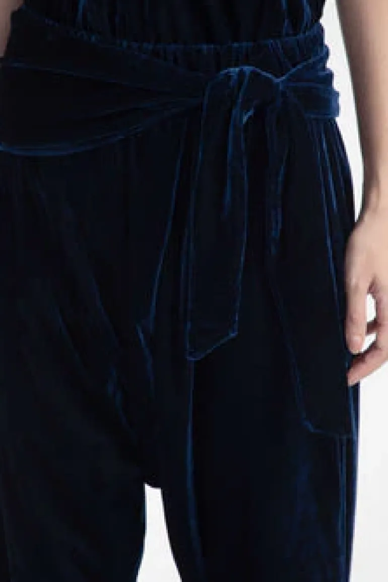 Drop-crotch Velvet Pants