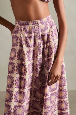 Exotic Coral Long Skirt