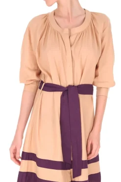 Fig Bicolor Frilled Midi Dress