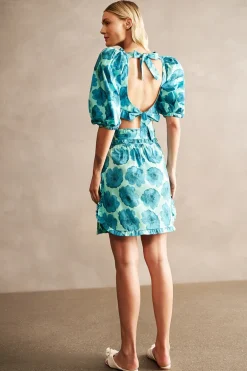 Floral Classic Ruffled Cropped Blouse