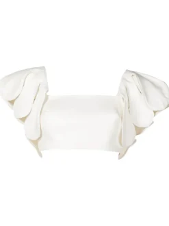 Floral Solid Cropped Blouse